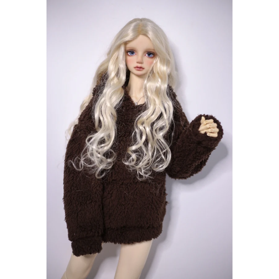BJD одежда Коричневое Пальто с капюшоном верхняя для 1/4 17 &quotMSD 1/3 24&quot 60 см высокий