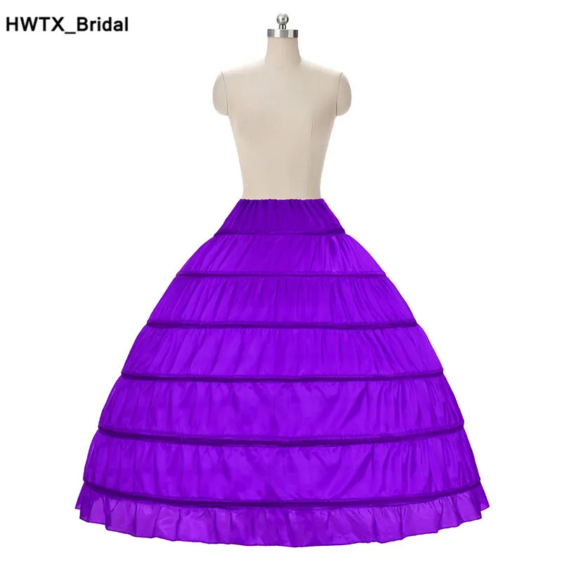 Цветной синий розовый кринолин 6 обруч Нижняя юбка для бального платья черные