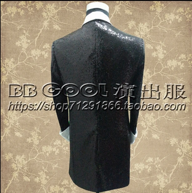 S ~ 3XL! 2016 Новая мода мужская одежда певец Блесток пальто костюм звезда мужской
