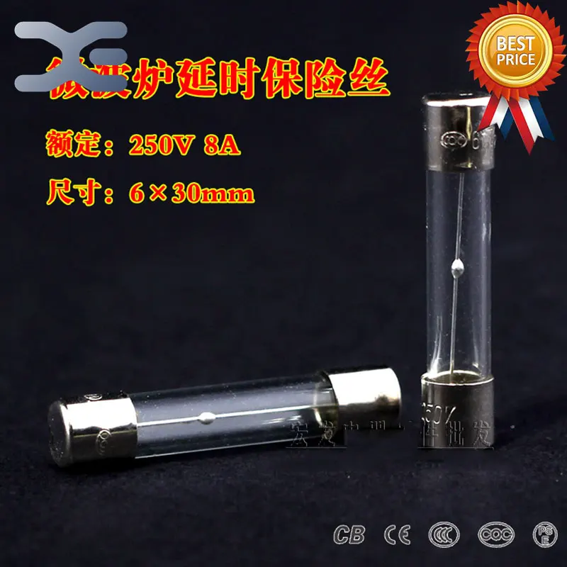 

20Pcs Lot New High Quality Microwave Accessories Fuse 6*30 250V 8A Universal 10A Microwave Oven Parts