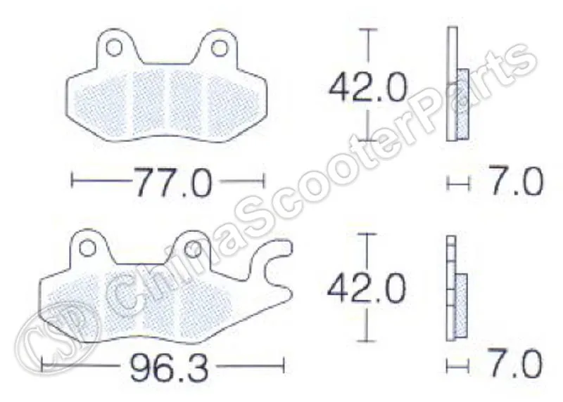 2 пары передние тормозные колодки для CF moto 500 500CC 600CC 800CC Z5 Z6 Z8 U6 U8 детская коляска ATV UTV