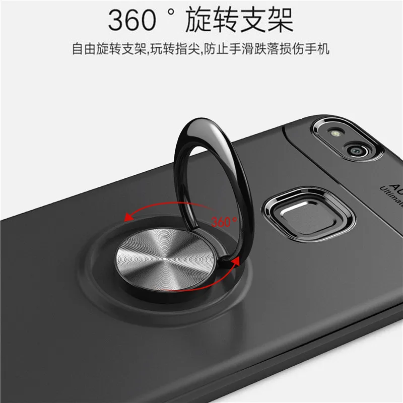 P10 case For Huawei lite Case cover TPU + Metal stent 360 Degree Full Body Protection Phone Cases Plus Capa | Мобильные телефоны и