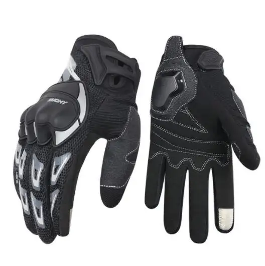 SUOMY мотоциклетные перчатки с сенсорным экраном Guantes Moto rbike rcycle Racing перчатки для езды на мотоцикле полный палец - Цвет: SU-11 Black