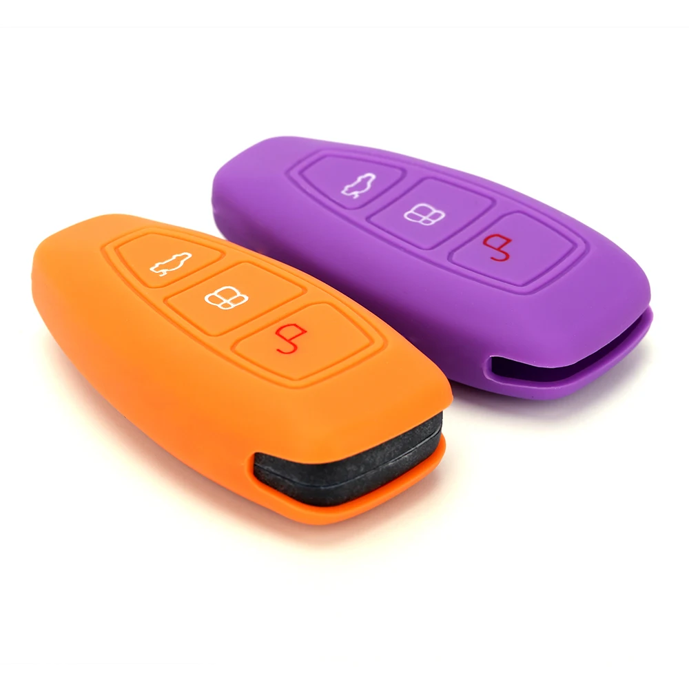 Новое поступление силиконовый чехол для ключей от машины Ford 2018 2019 Focus 2 3 Fiesta Hatch