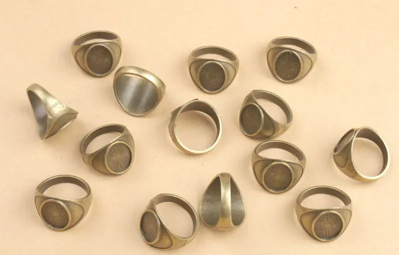 10PCS Antiqued Bronze Base Ring Blank Settings 14x10mm #91313 | Украшения и аксессуары