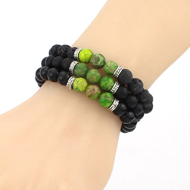 Браслет Nouveaux Produits En Gros Naturel Pierre и браслет Avec Lava Rock De Stretch Bouddha & Yoga Femmes|lava rock bracelet|yoga