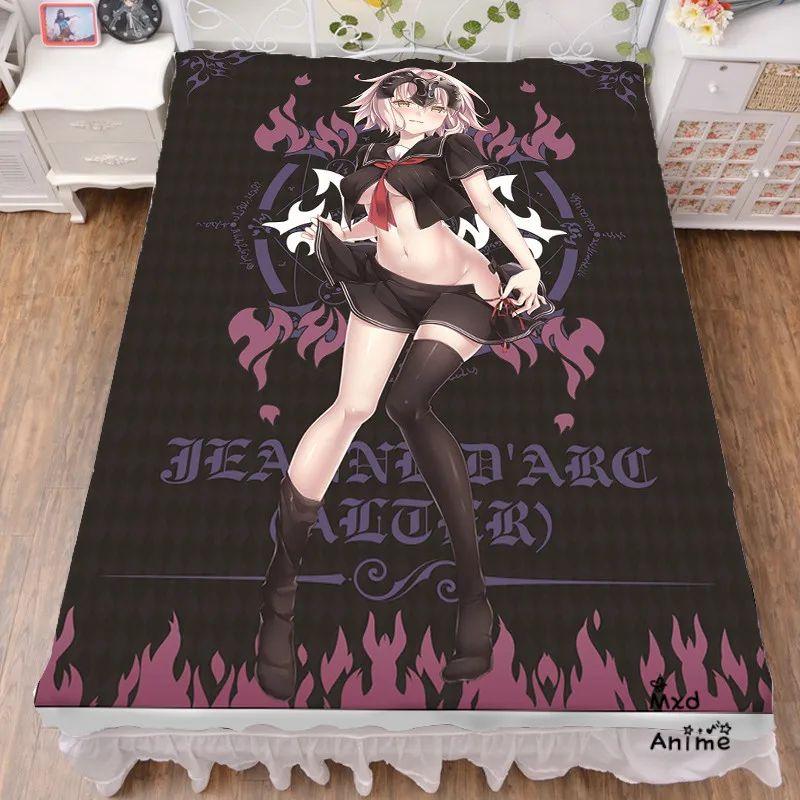 Japanese Anime Fate Grand order Jeanne d'Arc Bed sheets  Bedding Coverlet cartoon bedsheets cosplay fan gift drop shipping