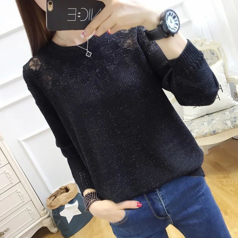 

2020 long sleeve is hollow-out sweater knitting render unlined upper garment loose big yards thin jacket languid is lazy