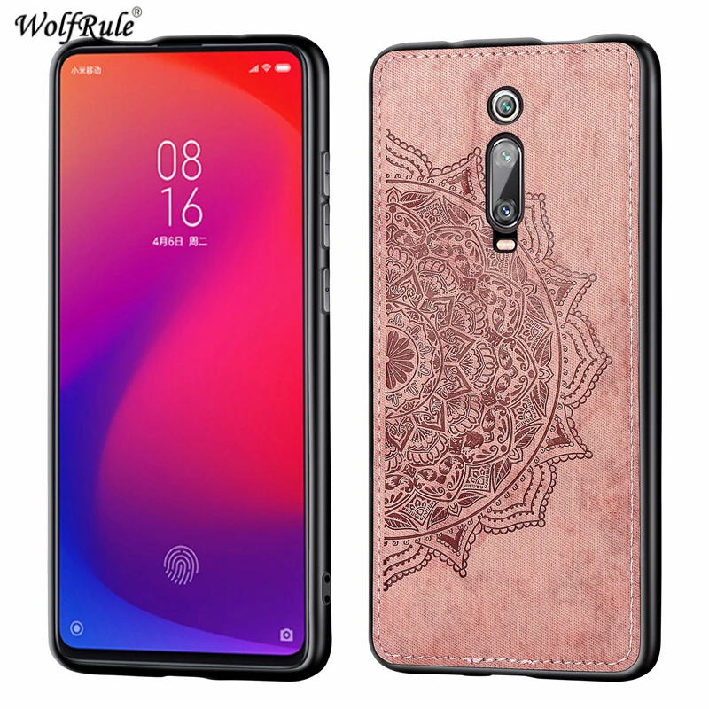Pink Чехол wolfrule для Xiaomi mi 9 T, чехол на магните, модный, тканевый, противоударный, хлопковый, тканевый чехол для телефона для Xiaomi mi 9 T, чехол для mi 9T mi 9T - Цвет: Pink