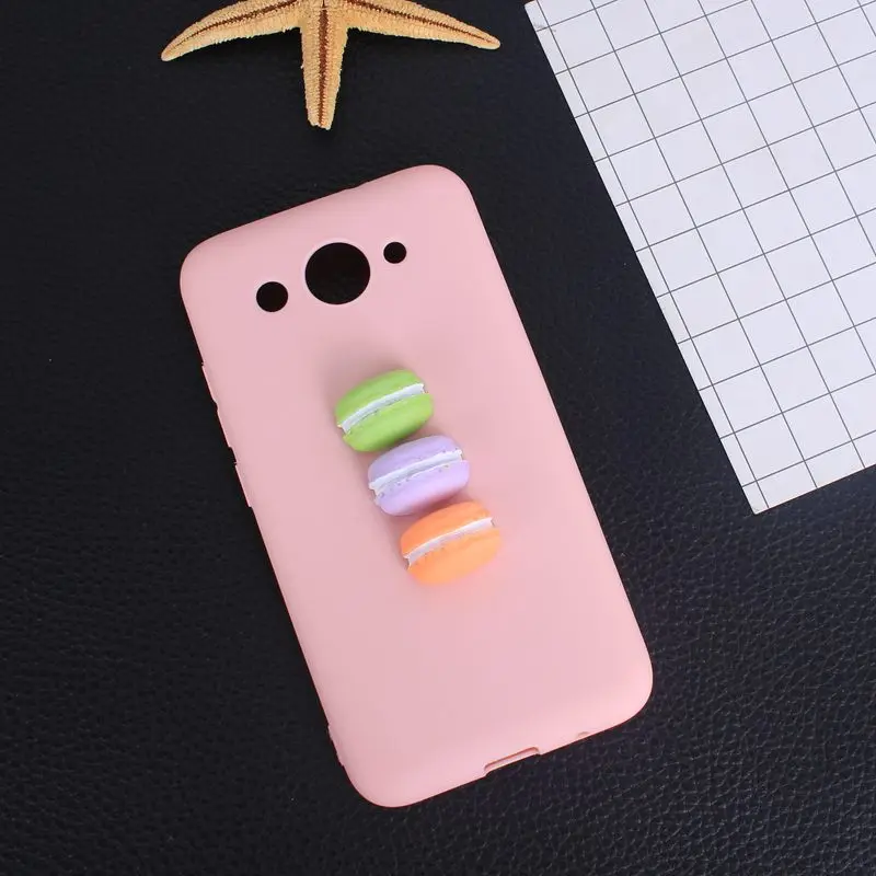 Phone Case For Huawei P10 Lite 3D Ice Cream Macarons Candy color soft silicon case for huawei p9 p8 lite 2017 Y3 Y5 Cases |