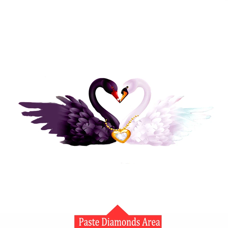 Алмазная мозаика Swan 64*42 см фигурка животного алмазная вышивка Swans живопись 5D | Дом