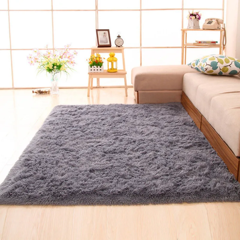 Новый толстый моющийся шелковый ковер напольный коврик для спальни гостиной