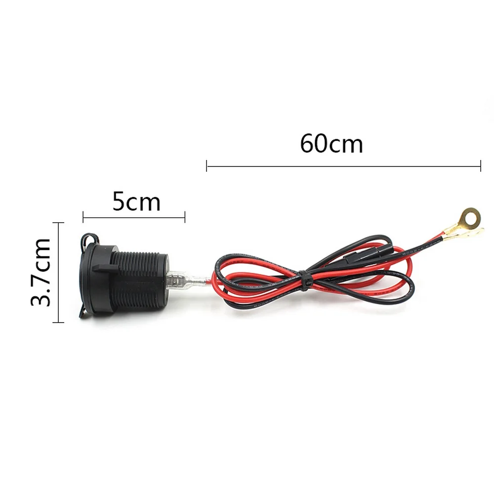 DC12-24V Dual USB Car Charger Adapter For Motorcycle RV Output 5V 2.1A 1A Socket Cover Plug | Автомобили и мотоциклы