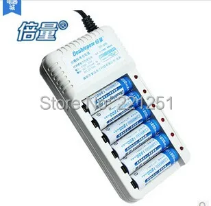 Зарядное устройство с 6 слотами АА/ААА 1 шт. + перезаряжаемых батарей аа 1200 мАч 5