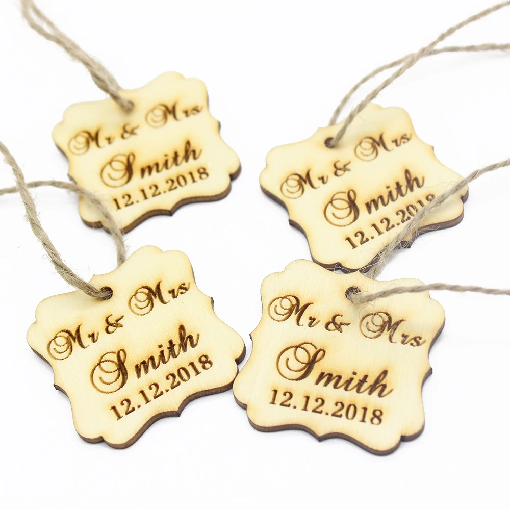 30 шт. Деревянные Мини-бирки из крафт-бумаги с гравировкой | Дом и сад