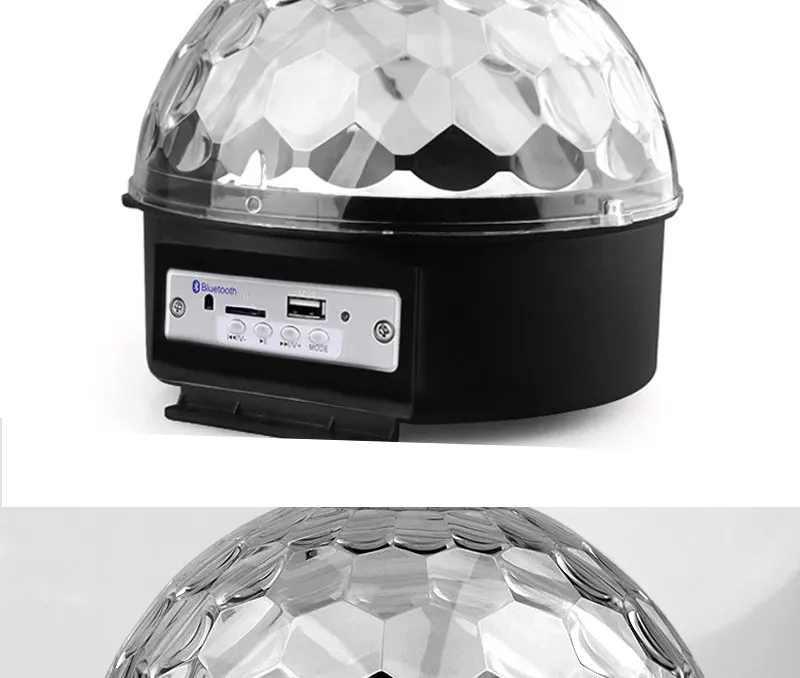 9 цветов Bluetooth дискотечное освещение динамик MP3 Светодиодная лампа диско-шар RGB сценическая лампа DJ проектор Лазерный музыкальный плеер рождественские Вечерние огни
