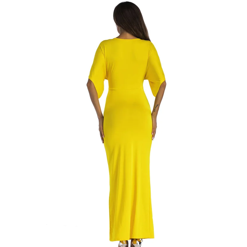 Сексуальное длинное платье туника размера плюс с v образным вырезом вечерние