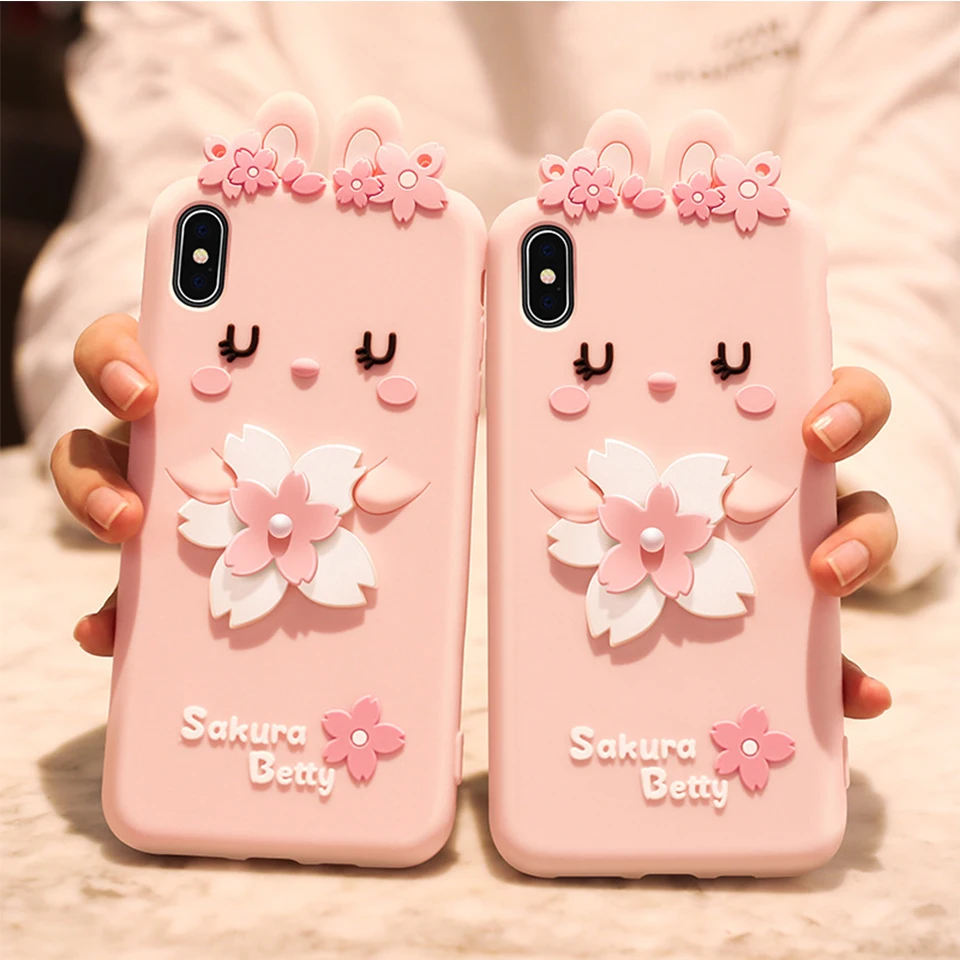 Роскошный чехол для телефона Apple IPhone X XS Max, Мягкий противоударный защитный силиконовый чехол с милым Кроликом, чехол для мобильного телефона