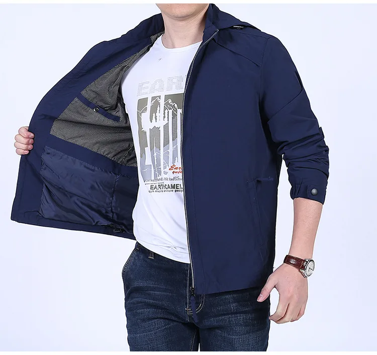 Мужская куртка с капюшоном и защитой от порезов | одежда