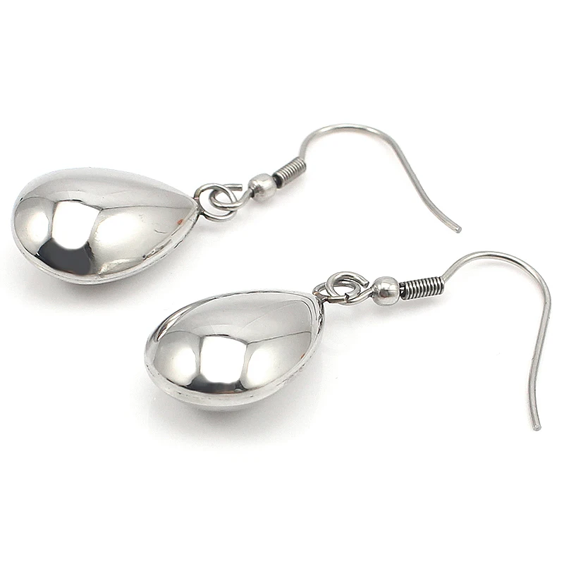 Современные ювелирные 316L из нержавеющей стали Silver Water Drop Серьги для женщин
