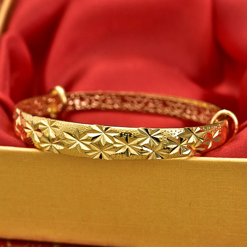 Ювелирные браслеты для женщин простой латунный цветок по всему небу звезда