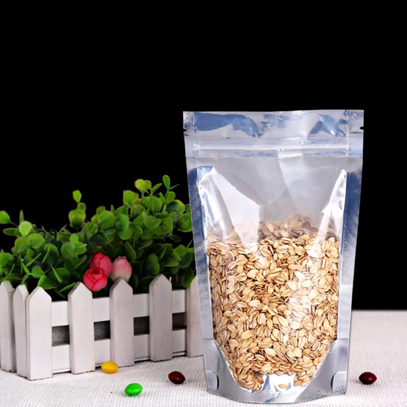 100 шт. пакеты из прозрачной пластиковой алюминиевой фольги 9 х15 + 3 см|bag closing sewing