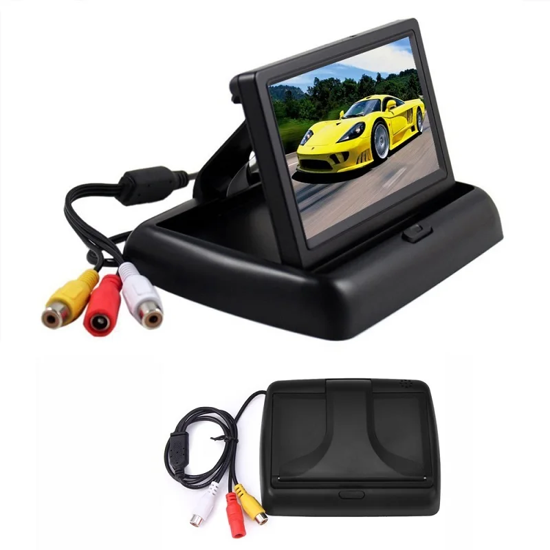 4,3 дюймов TFT lcd Автомобильный Монитор складной монитор дисплей Мониторы Заднего вида