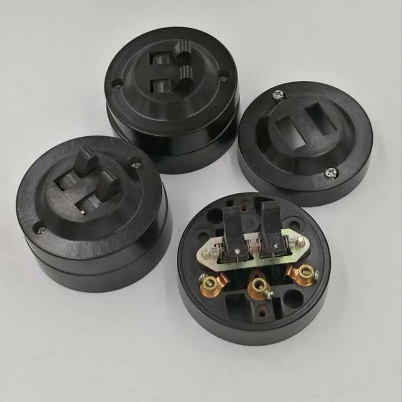 2 шт. Ретро Настольная лампа переключатель круговой Установлен Плоский тумблер