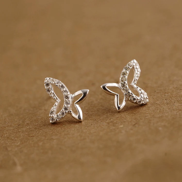 

925 sterling svearrings are Small zircon butterfly for women gifts