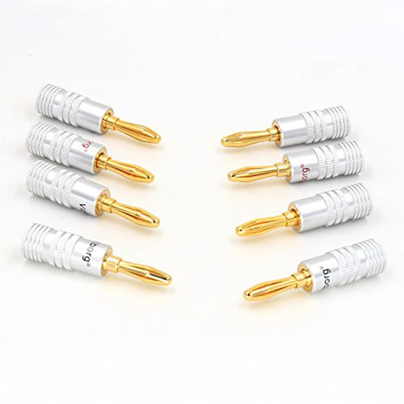 16 шт. позолоченные шурупы с банановым штекером 4 мм 24 к|for cable|cable screwb connector |