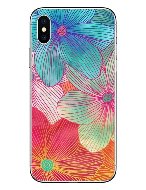 Красивый цветочный чехол для телефона iPhone 7 Plus 6 6s 5 5S SE цветные весы мягкий