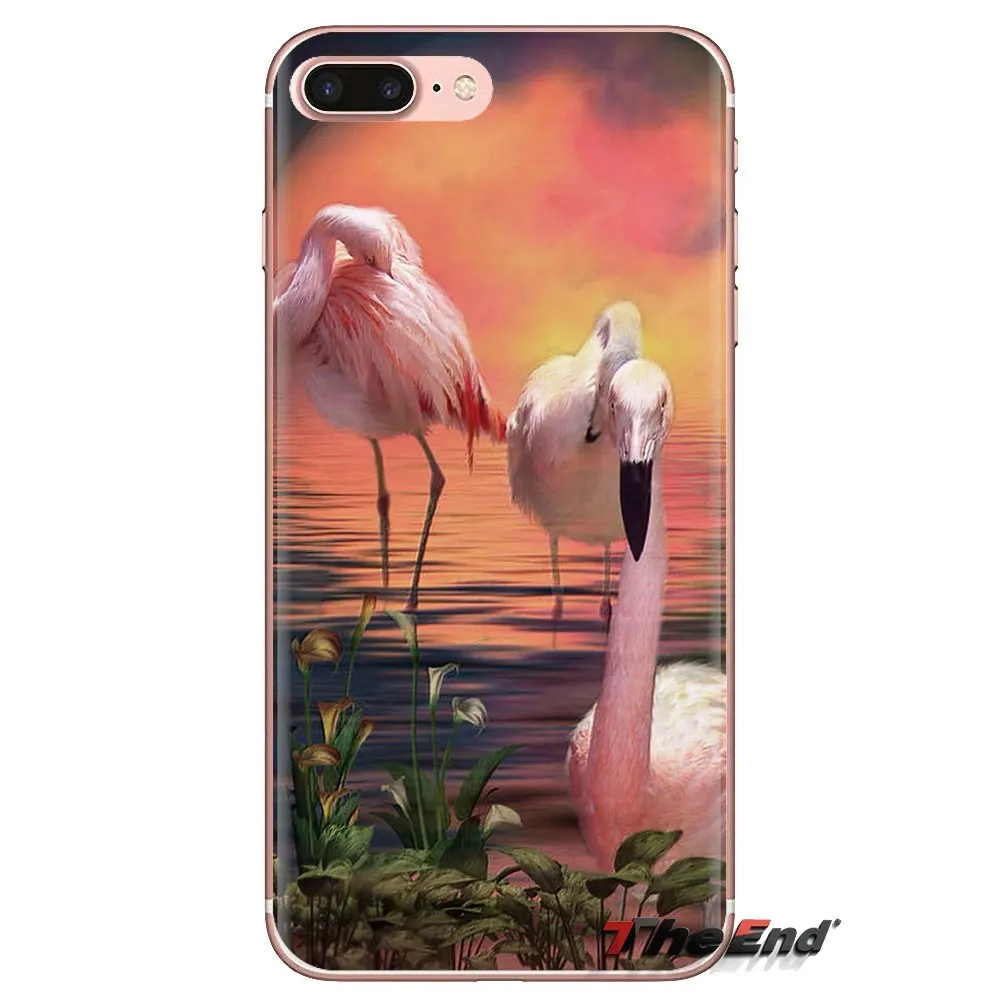 Для Samsung Galaxy S3 S4 S5 Mini S6 S7 Edge S8 S9 S10 Plus Note 3 4 5 8 9 танцевальный Фламинго цветок полоса