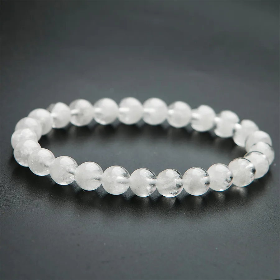 Модные 100% натуральные белые фантомные кварцевые кристаллы круглые бусины из