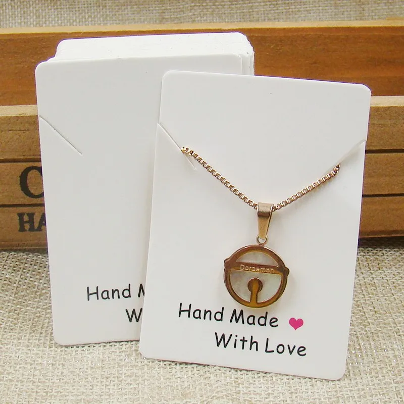 100 шт. в партии 5*7 см 2018 ручная работа с бумажной подвеской для ожерелья витрины