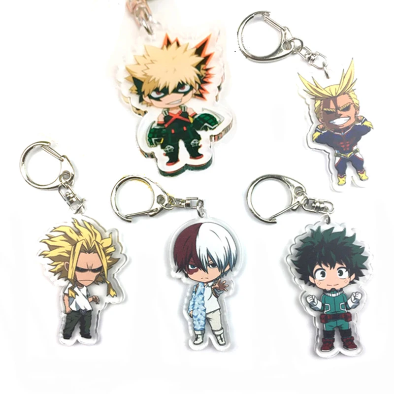Аниме Keychian Boku no Hero academic Bakugou Katsuki Iida Tenya Todoroki Shouto брелоки с двусторонним принтом