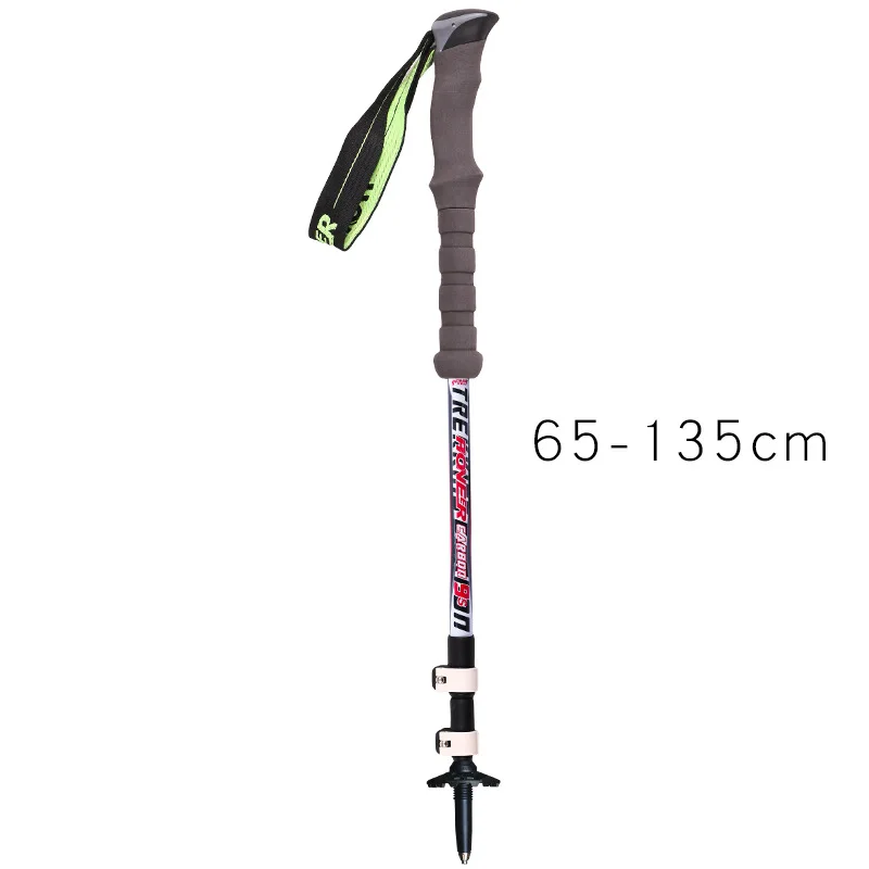 

2 x Telescopic Walking Sticks 3 Sections Adjustable Ultralight Carbon Fiber Trekking Pole Alpenstock Backpacking Climbing Hiking