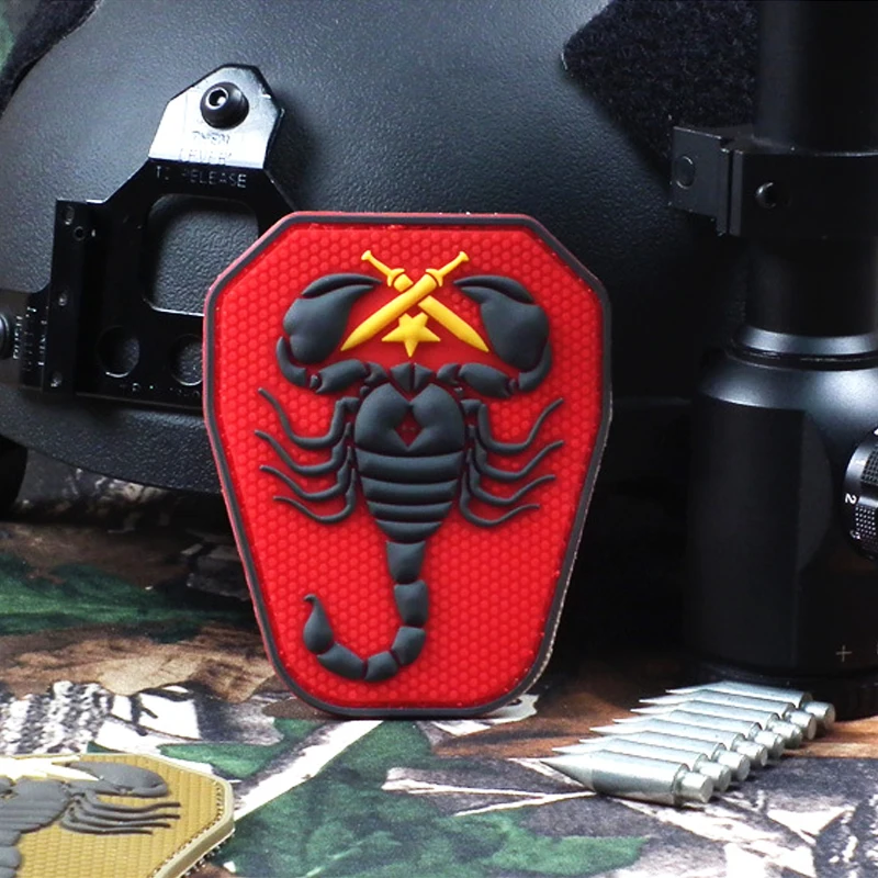 Нашивка в стиле Скорпион из ПВХ военные вышитые нашивки Значки для вышивки на