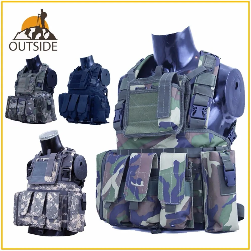 RRV Тактический Жилет Molle для страйкболла боевой жилет W/Журнал Мешок Releasable Armor Plate