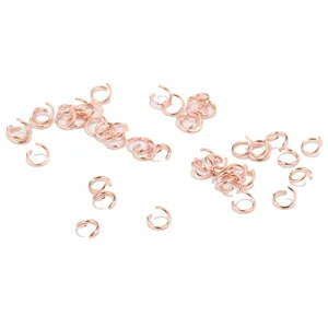 Открытые Кольца из нержавеющей стали розового золота 4 Х0, 6 мм, 100 шт., для самостоятельного изготовления ювелирных изделий, ожерелий, аксессуаров