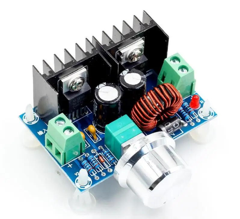 XH M401 DC понижающий преобразователь модуль питания XL4016E1 PWM регулируемый от 4 40 В до 1