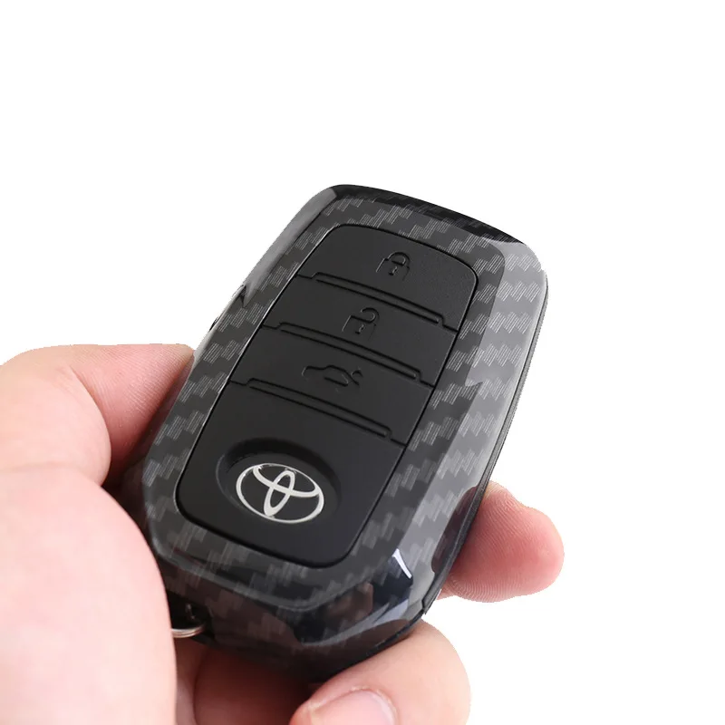 Чехол из углеродного волокна для Toyota CHR чехол дистанционного ключа автомобиля Land
