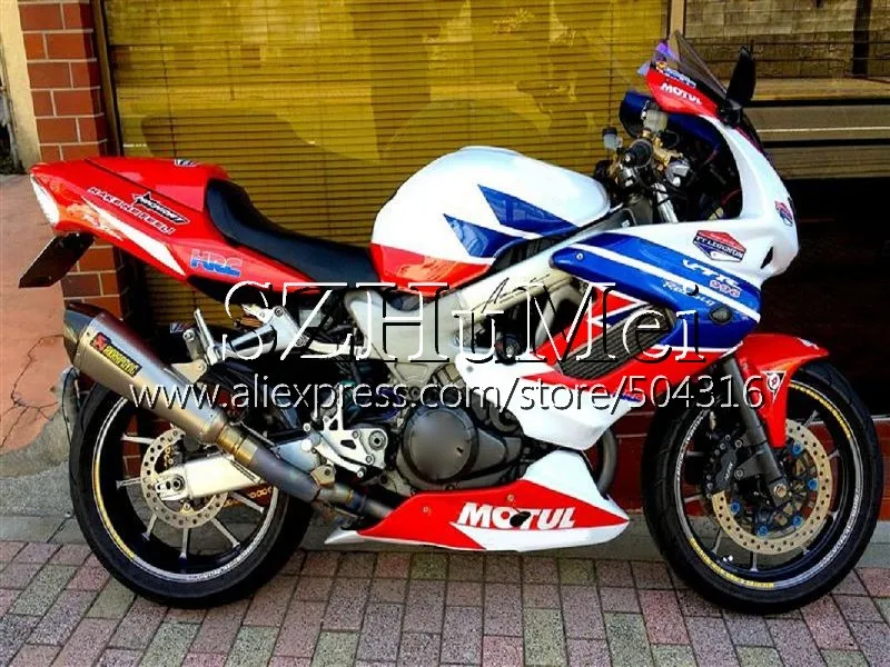 No. 15 Комплект для HONDA SuperHawk VTR1000F 97 98 99 00 01 108SH. 7 синего и желтого цвета VTR1000 F VTR 1000F 1000 F 1997 1998 1999 2000 2001 обтекатель - Цвет: No. 15