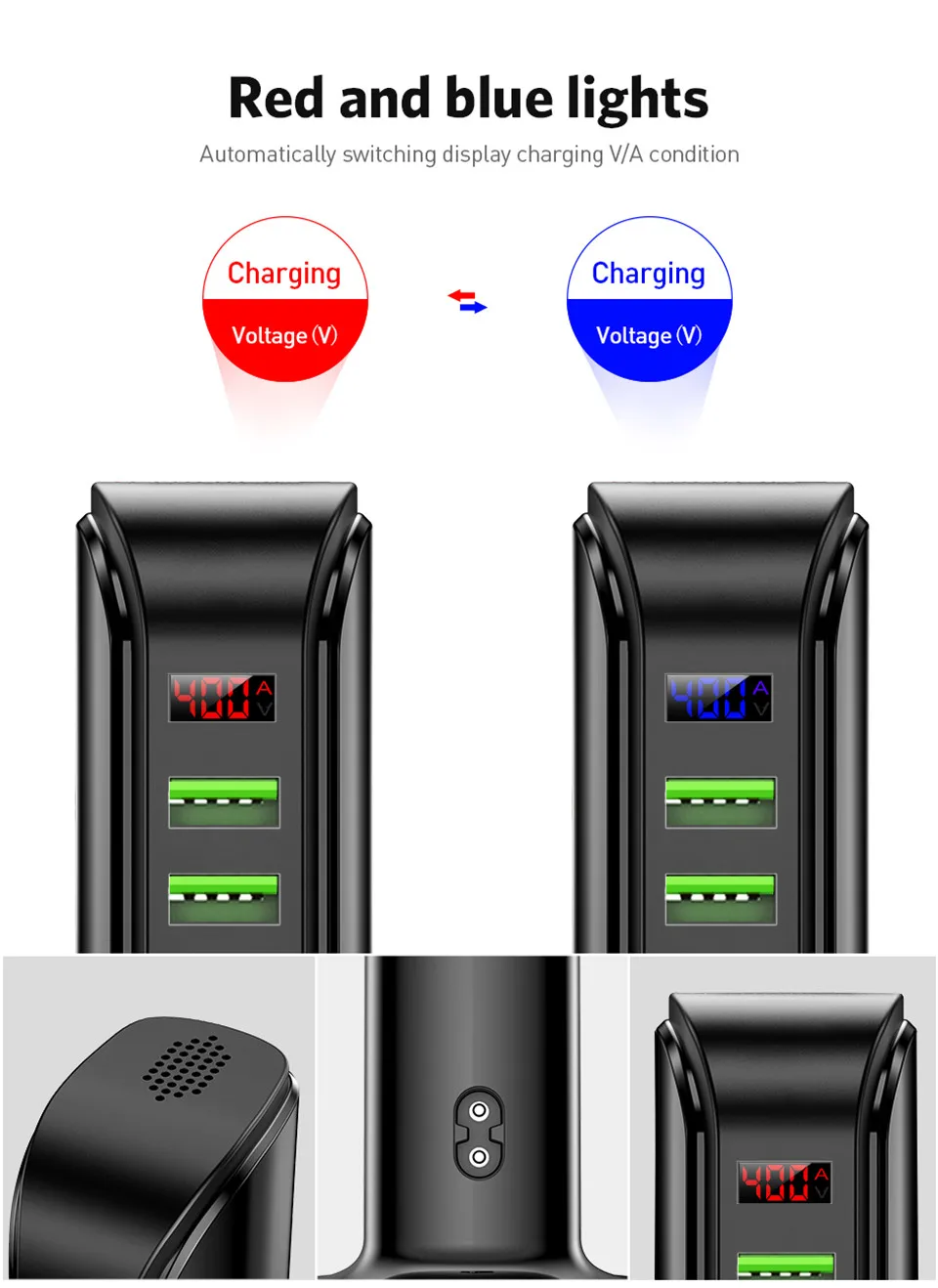 USLION 5 с несколькими usb-портами зарядное устройство концентратор для мобильного телефона ЕС Великобритания штекер светодиодный дисплей usb зарядка Настольная станция Док-станция зарядное устройство s