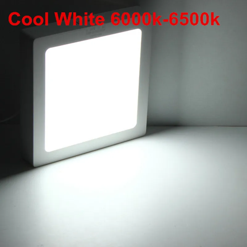 Lámpara LED de panel cuadrado, luz empotrable de techo, 3W/6W/9W/12W/15W/25W, cc 12V- 24V con unidad