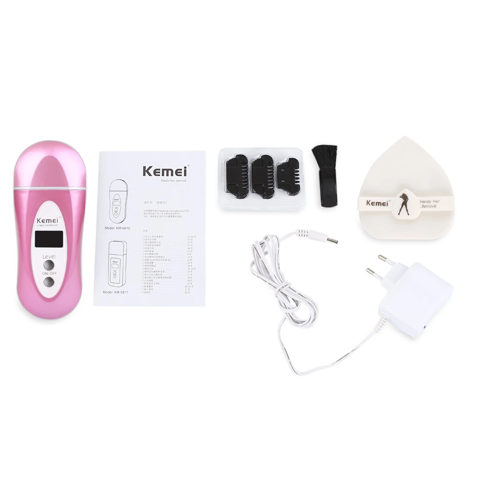 Kemei KM-6810 перезаряжаемая бритвенная машина для удаления волос инфракрасный