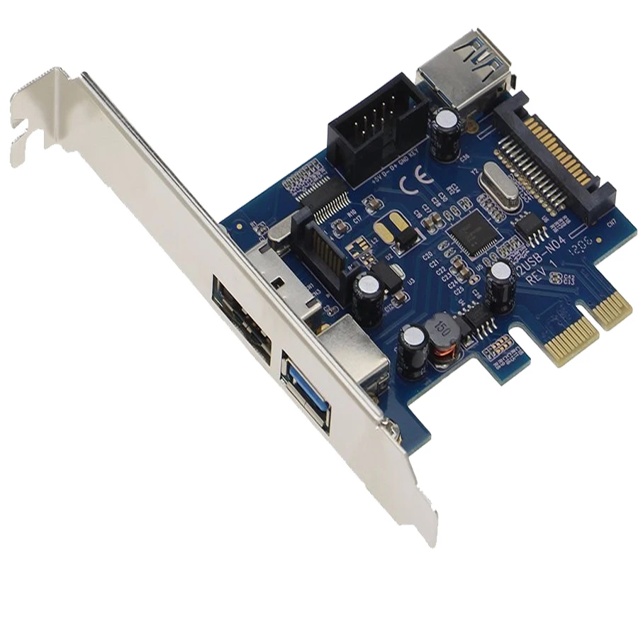 Двойной порт USB 3 0 + питание через eSATA 9 Pin USB2.0 гибридная плата контроллера PCI Express