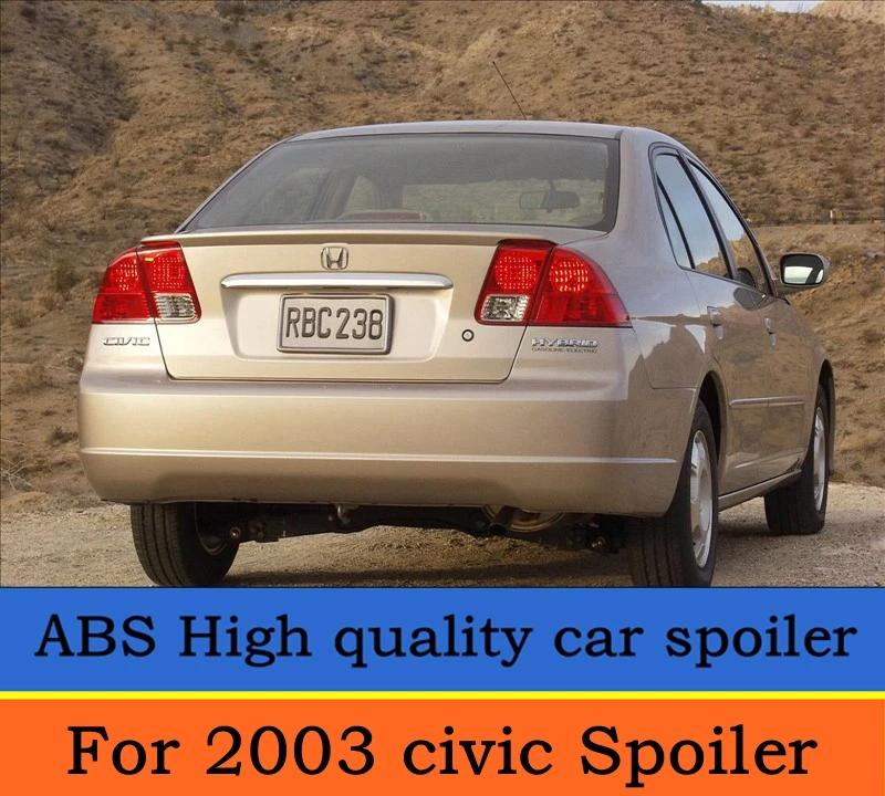 Для 2003 civic спойлер высокого качества ABS Материал заднее крыло автомобиля праймер
