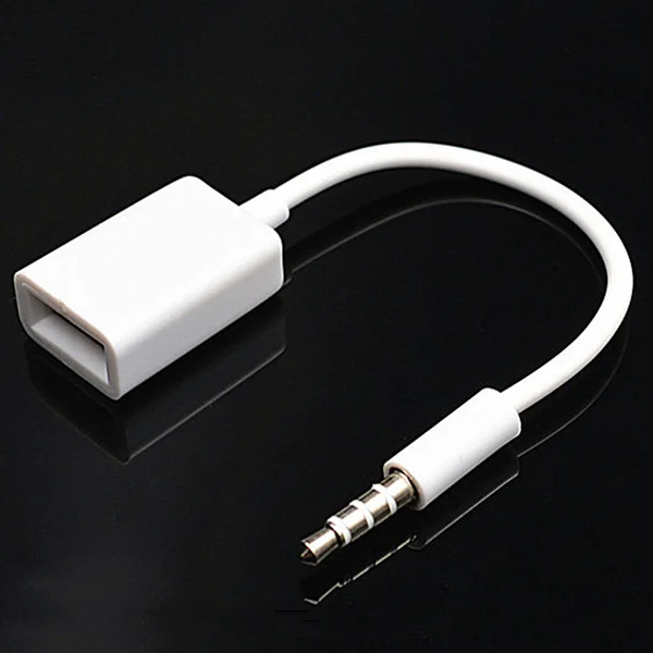 Автомобильный 3 5 мм штекер AUX аудио разъем USB Женский Кабель конвертера MP3