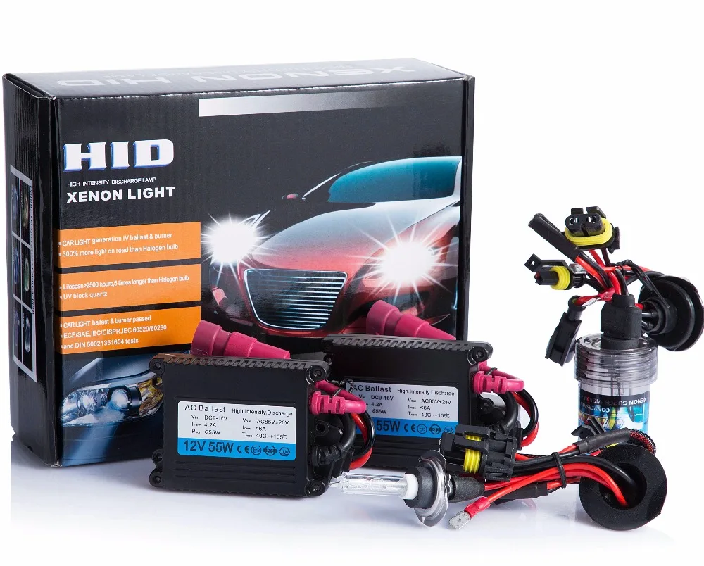 12В 55Вт HID Xenon комплект фар автомобиля противотуманных тонкий балласт H1 H7 H11 HB3 HB4 880