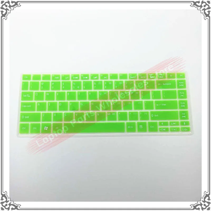 tranparent green Крышка клавиатуры для acer EC-471G E1-471G E1-431G E1-421G E1-451G клавиатуры ноутбука защитная пленка - Цвет: tranparent green